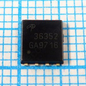 AONY36352 30V 49A/85A - Сдвоенный N-канальный транзистор