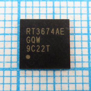RT3674AEGQW RT3674AE - Трехканальный ШИМ-контроллер для процессора AMD SVI3 CPU/GPU Core