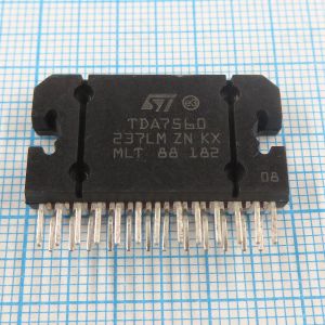 TDA7560 - УНЧ-DMOS 4x43W BTL (14.4V/2 Ом), max 4x80W, Gv=26dB, Mute/Standby, HSD