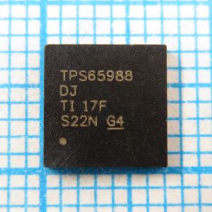 TPS65988DJRSHR TPS65988 - Двухпортовый контроллер USB Type-C и USB PD со встроенным питанием